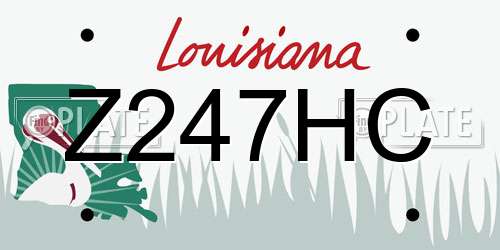 Z247HC Louisiana License Plate