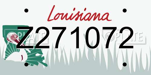 Z271072 Louisiana License Plate