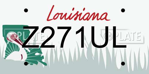 Z271UL Louisiana License Plate