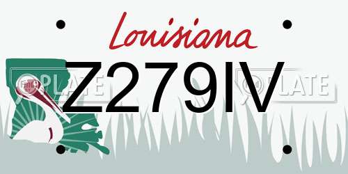 Z279IV Louisiana License Plate