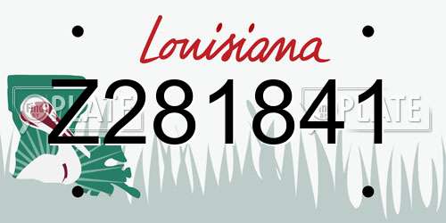 Z281841 Louisiana License Plate