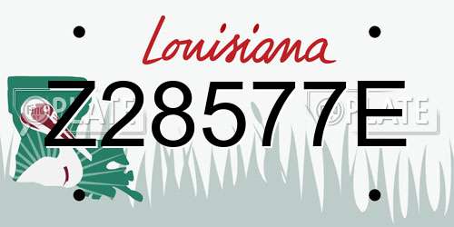 Z28577E Louisiana License Plate