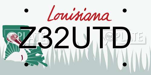 Z32UTD Louisiana License Plate