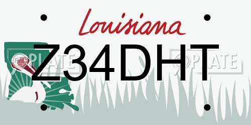 Z34DHT Louisiana License Plate