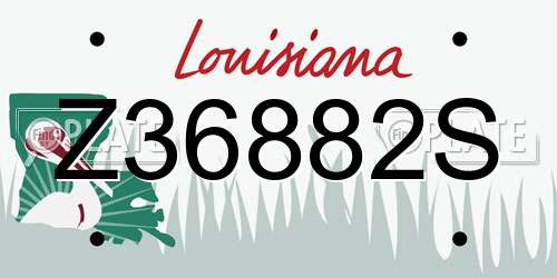 Z36882S Louisiana License Plate
