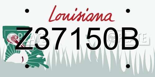 Z37150B Louisiana License Plate