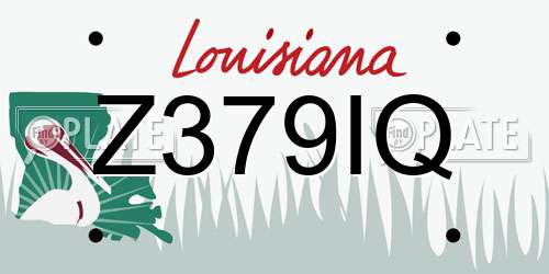 Z379IQ Louisiana License Plate