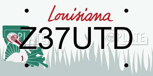 Z37UTD Louisiana License Plate