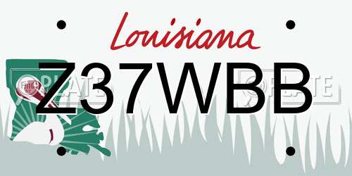 Z37WBB Louisiana License Plate