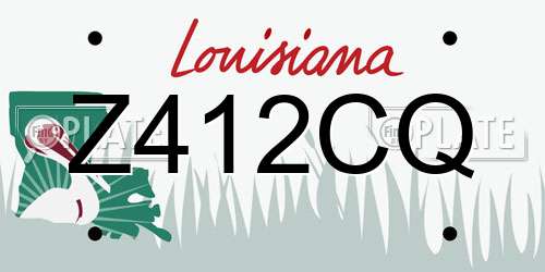 Z412CQ Louisiana License Plate