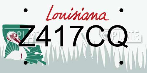 Z417CQ Louisiana License Plate
