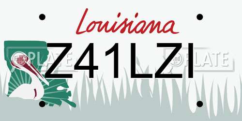 Z41LZI Louisiana License Plate