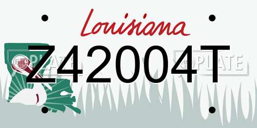 Z42004T Louisiana License Plate