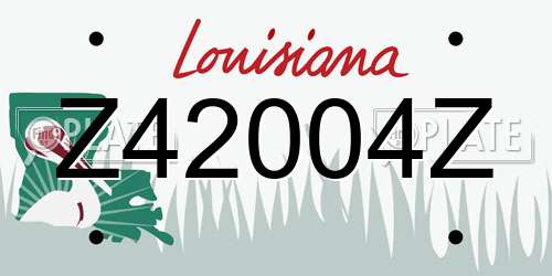 Z42004Z Louisiana License Plate