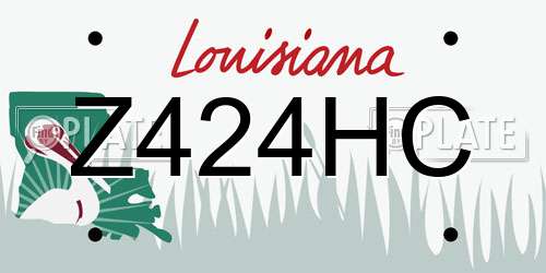 Z424HC Louisiana License Plate