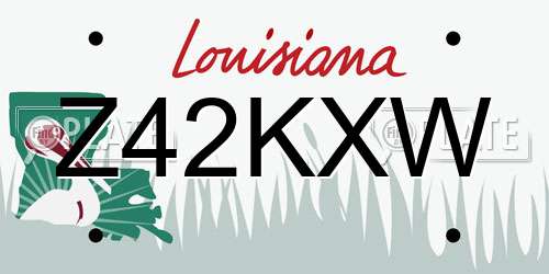 Z42KXW Louisiana License Plate