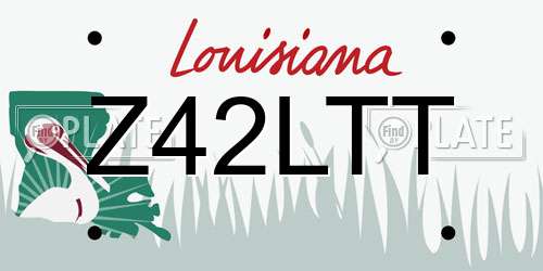 Z42LTT Louisiana License Plate