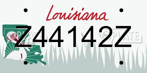 Z44142Z Louisiana License Plate