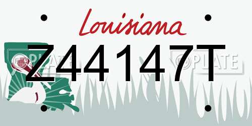 Z44147T Louisiana License Plate