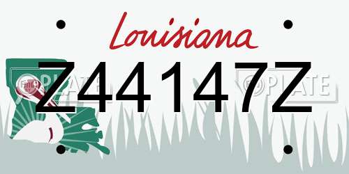 Z44147Z Louisiana License Plate
