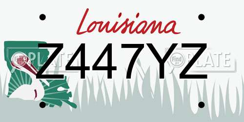 Z447YZ Louisiana License Plate