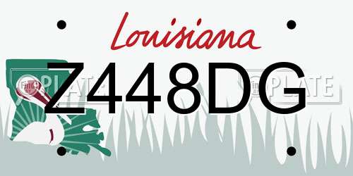 Z448DG Louisiana License Plate