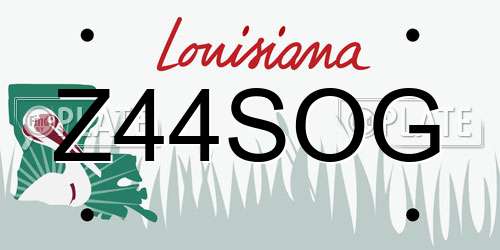 Z44SOG Louisiana License Plate