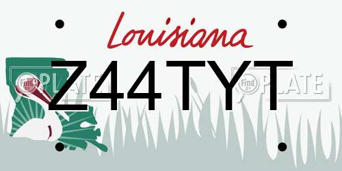 Z44TYT Louisiana License Plate