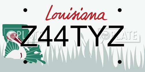 Z44TYZ Louisiana License Plate