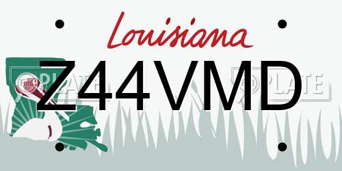 Z44VMD Louisiana License Plate