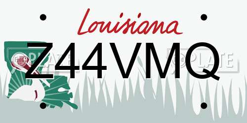 Z44VMQ Louisiana License Plate