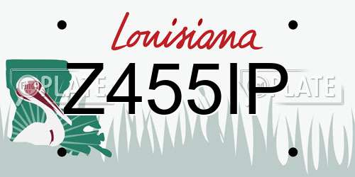 Z455IP Louisiana License Plate