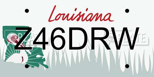 Z46DRW Louisiana License Plate