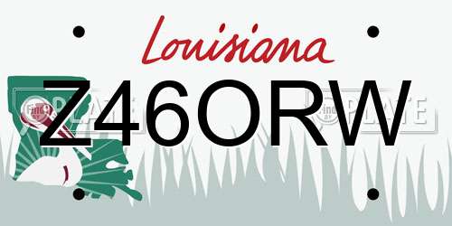 Z46ORW Louisiana License Plate