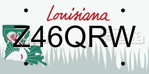 Z46QRW Louisiana License Plate