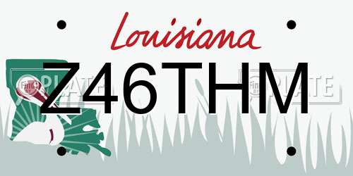 Z46THM Louisiana License Plate