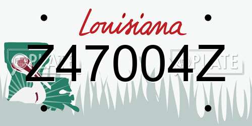 Z47004Z Louisiana License Plate