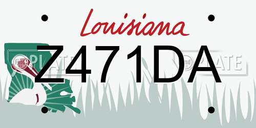 Z471DA Louisiana License Plate