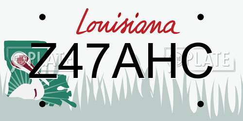 Z47AHC Louisiana License Plate