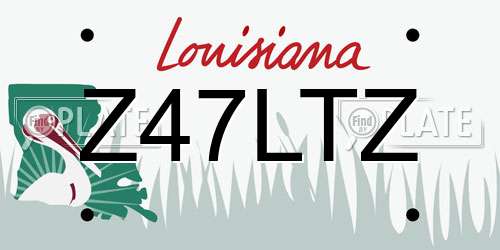 Z47LTZ Louisiana License Plate