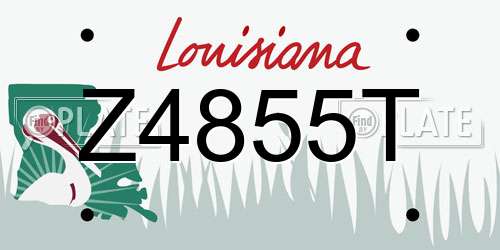 Z4855T Louisiana License Plate