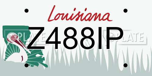 Z488IP Louisiana License Plate
