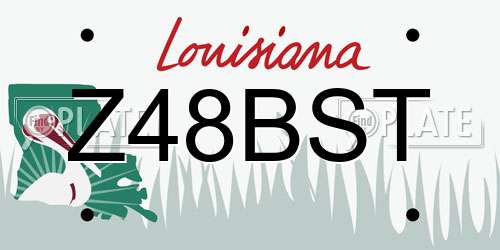 Z48BST Louisiana License Plate
