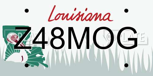 Z48MOG Louisiana License Plate