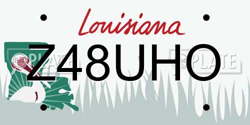 Z48UHO Louisiana License Plate