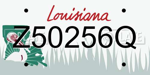 Z50256Q Louisiana License Plate