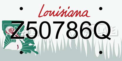Z50786Q Louisiana License Plate