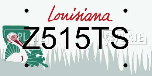 Z515TS Louisiana License Plate
