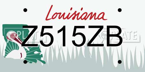 Z515ZB Louisiana License Plate