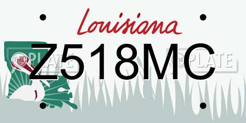 Z518MC Louisiana License Plate